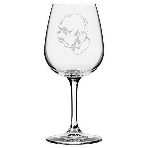 Dandie Dinmont Terrier Dog Themed Etched 12.75oz Libbey Wine Glass