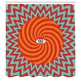 thumbnail image 3 of Ambesonne Vintage Shower Curtain, Circles Spiral Lines, 69"Wx84"L, Multicolor, 3 of 5