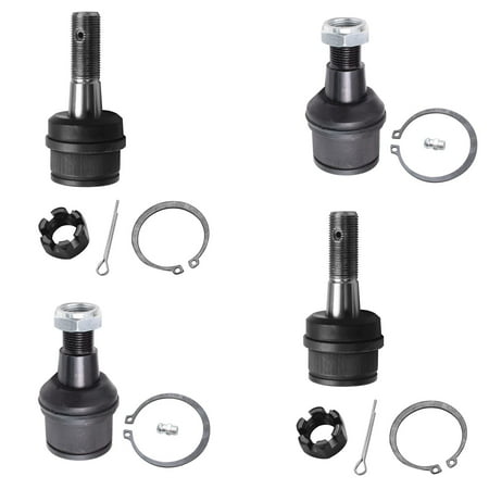 Detroit Axle - Front 4pc Ball Joints for Ford Excursion F-250 F-350 F-450 F-550 Super Duty Dodge Ram 2500 3500, 4 Upper and Lower Ball Joints Suspension Kit Replacement