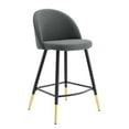 thumbnail image 3 of Modway Cordial Fabric Counter Stools - Set of 2 in Gray, 3 of 10