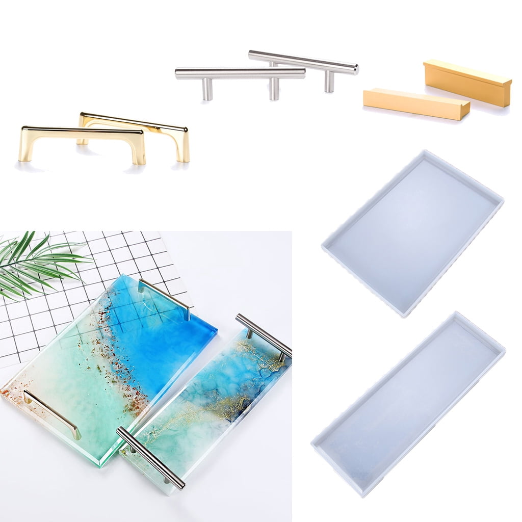 WINDLAND Agate Tray Mold DIY Resin Epoxy Casting Craft Birthday Gifts Rectangular