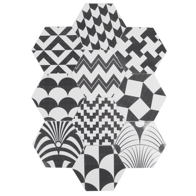 Peahefy 10Pcs Autocollant de Carrelage Imperméable à l'Usure Autocollant Mural Résistant à l'Usure pour la Salle de Bain à la Maison, Autocollant Mural, Autocollant Mural Résistant à l'Usure