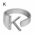thumbnail image 1 of CUITING Fashion Adjustable Initial Alphabet Letter A-Z Ring Finger Rings Women Jewellery-Silver C, 1 of 9