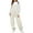 Beige, variant on Lentta Womens Warm Winter Fleece Overalls Casual Loose Sherpa Jumpsuits Fuzzy Ski Pants with Pocket