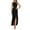 Black, variant on Navy Wedding Guest Dress Elegant Long Slit High Low Evening Gown with Ruffle Hem Party Dress for S polyester Women's Casual Dress