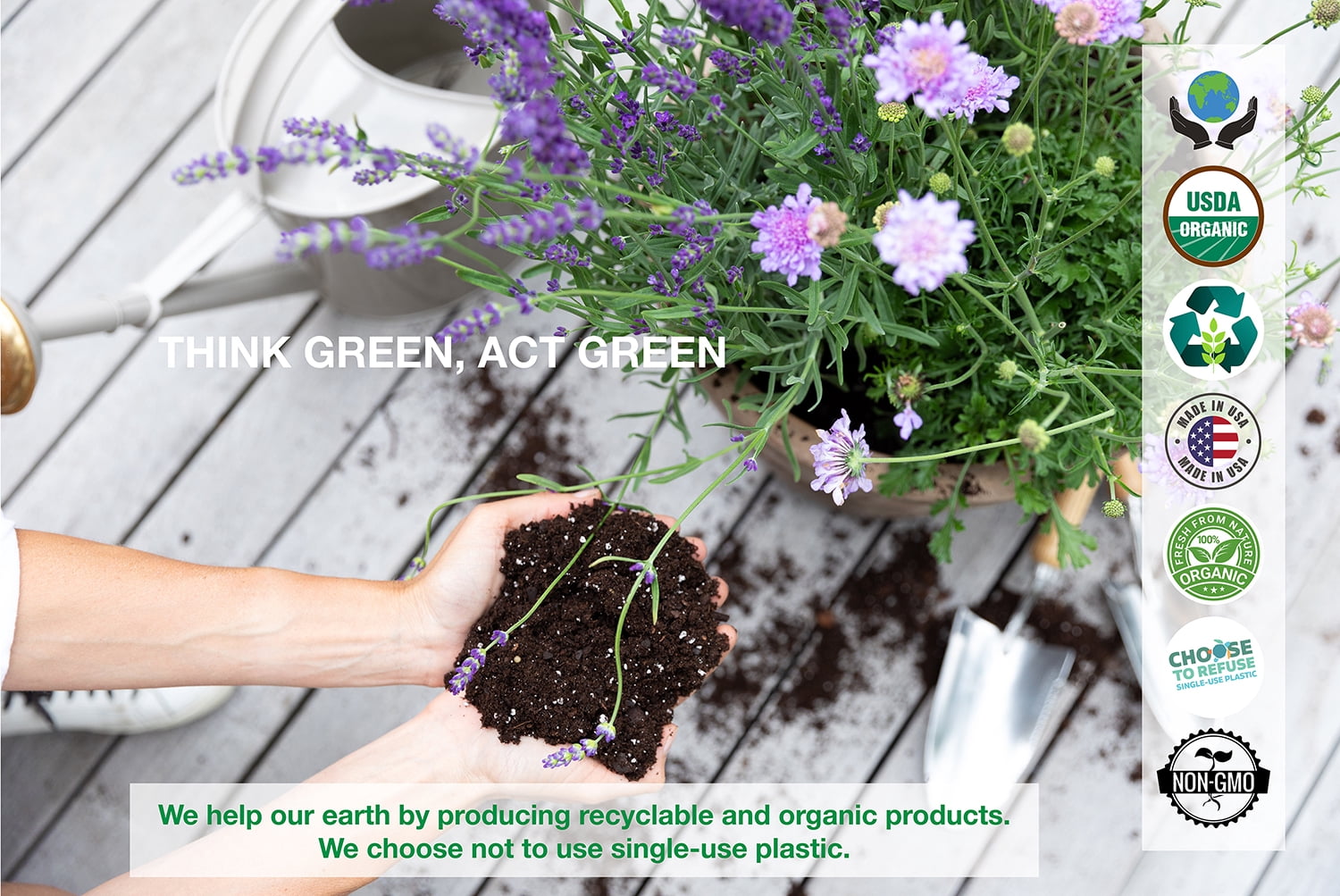 FLEUR DU BIEN Indoor Herb Garden Seed Kit + Planter, 10 Herb Seed Packs Organic : Basil Thyme Parsley Cilantro Mint Oregano other Seed, Window Gardening Set, Complete Herb Garden Kit, DIY Grow Kits