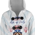 thumbnail image 4 of Happy 4th of July Patriotic Wirehaired Pointing Griffon Marching Band Uniform Balloons Fireworks All Over Print 3D Hooded Duffle Toggle Coat Dog Lover - 13009, 4 of 6