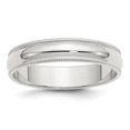 thumbnail image 1 of 5 mm Sterling Silver Half Round Milgrain Band, Size 6, 1 of 1