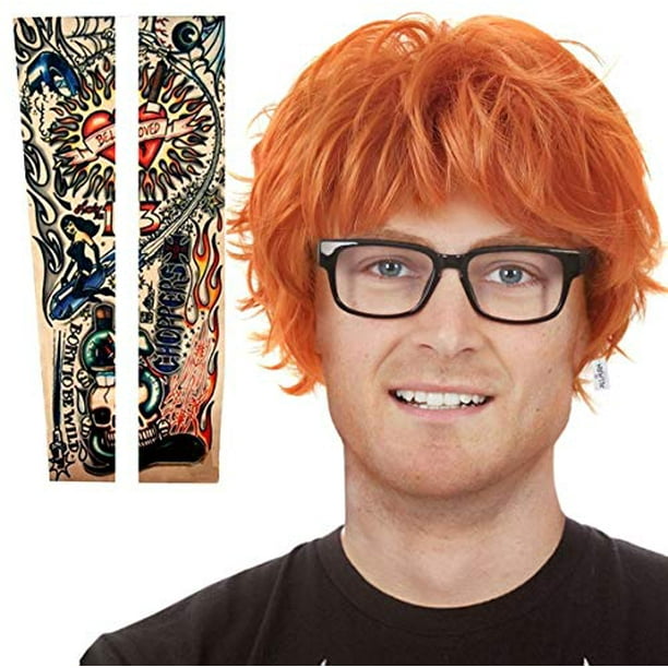 Red Ed Costume Wig Rocker Ron Weasley Austin Powers Orange ...