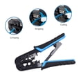 thumbnail image 2 of Cable Matters Modular RJ45 Crimp Tool (Ethernet Crimper) with Built-in Wire Cutter and Stripper - 10-Pack Cat6 RJ45 Connectors Included, 2 of 6