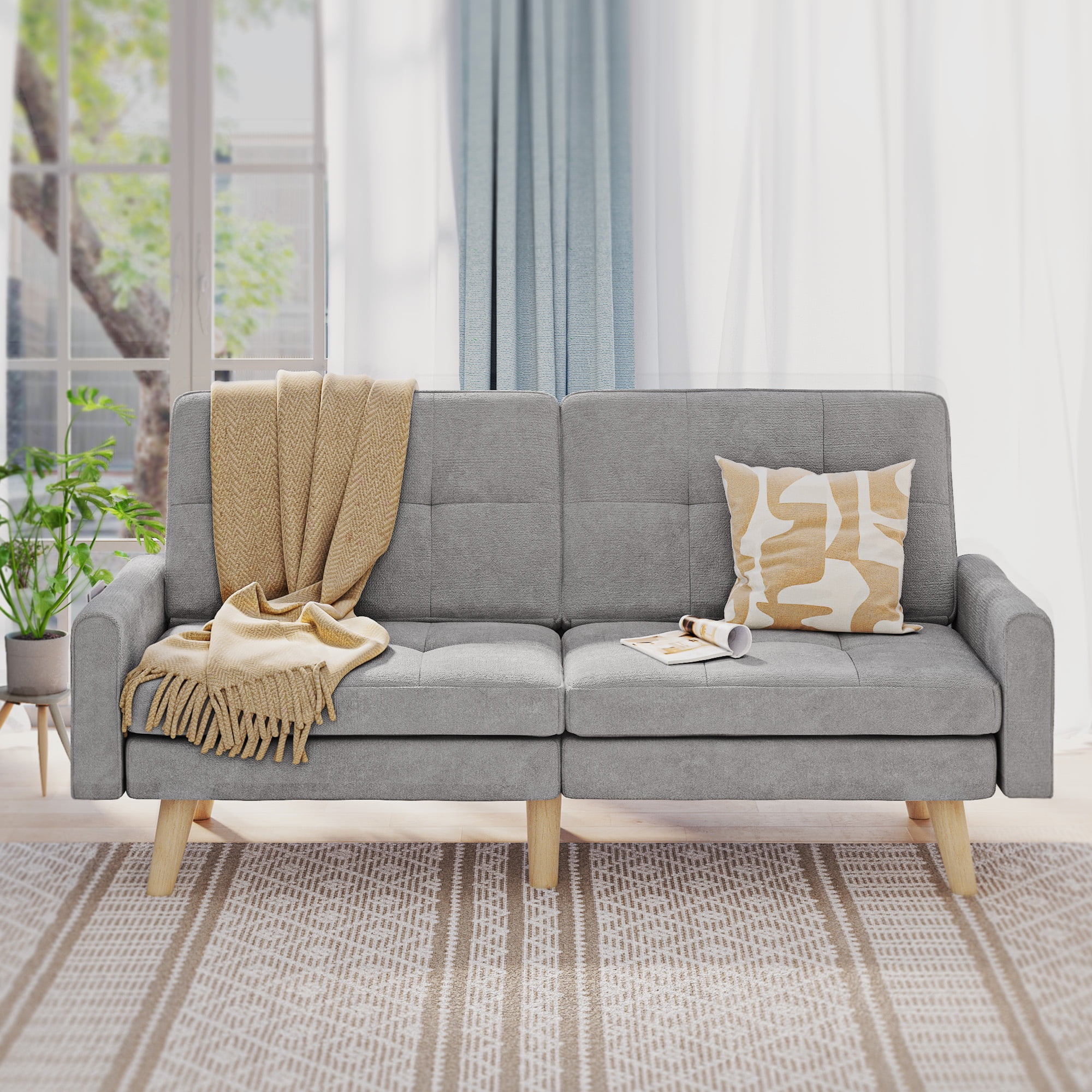 Asofer Convertible Sofa Bed, 78