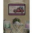 thumbnail image 3 of 4th of July Outdoor TV Cover 52 to 55 Inch Weatherproof, Red Blue Plaid Truck Floral Independence Day 600D Oxford TV Covers with Waterproof Zipper, Outside Flat TV Screen Protector 52"Wx19"Hx4.5"D, 3 of 7