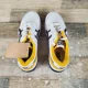 thumbnail image 4 of Asics EX89 Mens Shoes Sz 7 Athletic White Midnight Navy Yellow Leather Sneakers, 4 of 6