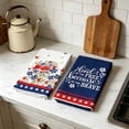 thumbnail image 3 of EGNMCR 2PC Independence Day Themed Kitchen Dishes Towels/Hand Towels Highly Absorbent Patriotic Decorative Dishes Towels For Home Suitable For Cooking And Baking Polyester fiber towels, 3 of 5