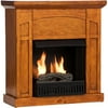 Tuscon Petite Gel Fireplace, Glazed Pine