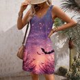 thumbnail image 3 of Robes pour Femmes, Robe d'Été Confortable Mode Imprimée avec Poches Sans Manches Col en V, 3 of 5