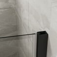 thumbnail image 6 of 34"x 72" Bifold Frameless Glass Shower Door 1/4 inch Tempered Clear Glass Pivot Swing Shower Panel in Black Finish, Foldable, 6 of 6
