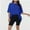 Blue, variant on Women's Plus Size T Shirts Oversized Tees Summer Half Sleeve Crew Neck Tunic Tops