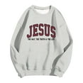 thumbnail image 4 of Women's Christmas Sweatshirt 2025 Long Sleeve Crewneck Jesus The Way The Truth The Life Christian Sweat Shirts Pullover Top, 4 of 4