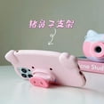 thumbnail image 6 of Girls Women Creative Super Funny Multifunction Stretchable Pink Pig Piggy Nose Stand Phone Case Soft TPU Silicone Rubber Phone Cover Compatible with iPhone 12 Pro Max, Full Body Protection, 6 of 7