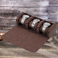 thumbnail image 3 of 3 Watch Travel Case- Classic Leather Watch Case With Perfect Texture.Portable Watch Roll Or Organizer For Storage And Display. Luxury Gifts For Men, All Handmade by Artisans., 3 of 5