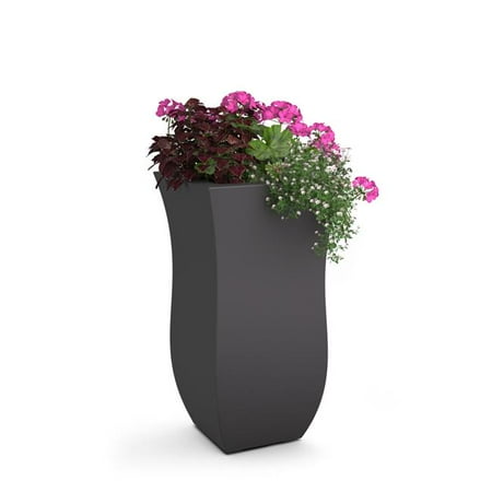 Mayne Valencia 30  x 16  x 16  Tall Polyethylene Planter - Graphite Grey