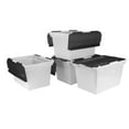 thumbnail image 1 of Storex Flip-Top Storage Tub / Frost White (4 units/pack), 1 of 6