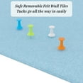 thumbnail image 4 of 12 Pack Large Cork Board Topboutique Felt Board Tiles Soundproof Wall Tiles with Self Adhesive Stickers & Pushpins Bulletin Board Wall Tiles Pin Boards for Home Office, 12" x 12", Blue, 4 of 8