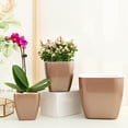 thumbnail image 4 of Bobasndm 3 Pack Self Supporting Planters and Pots for Indoor Plants, Large Plastic Orchid Pots with Water Injection Hole, African Violet Planter Set, 4 of 9