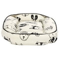 thumbnail image 4 of SAFAVIEH Kaiser Small Pillow Style Dog Bed, Ivory/Black, 4 of 8