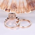 thumbnail image 5 of HeartsAndYou 2.3ct Natural Peach Morganite Bridal Set Engagement 100% 14k SOLID Rose Gold, 5 of 9