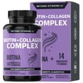thumbnail image 1 of Biotina con Colágeno - 15 Ingredientes  - 60 Cápsulas Beyond Vitamins Biotina + Colageno Suplemento Alimenticio Vitaminas en Cápsulas, 1 of 7