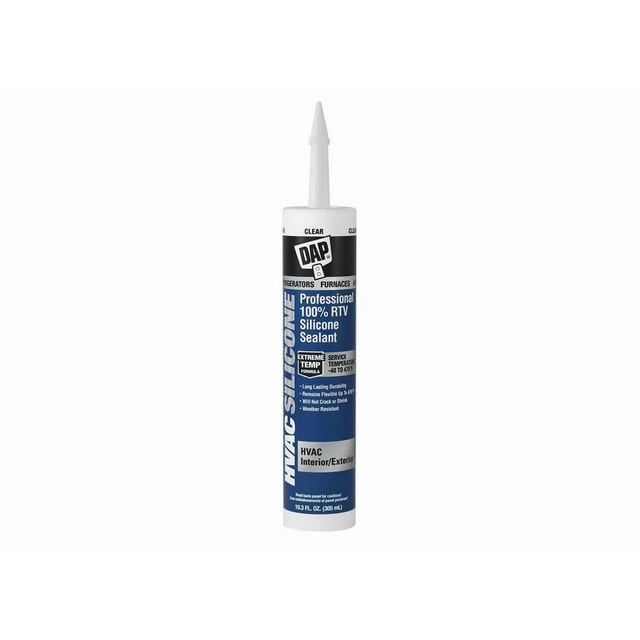 Sellador DAP HVAC Professional 100% silicona RTV, 300 ml, transparente