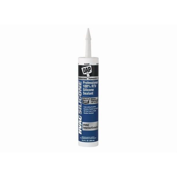Sellador DAP HVAC Professional 100% silicona RTV, 300 ml, transparente
