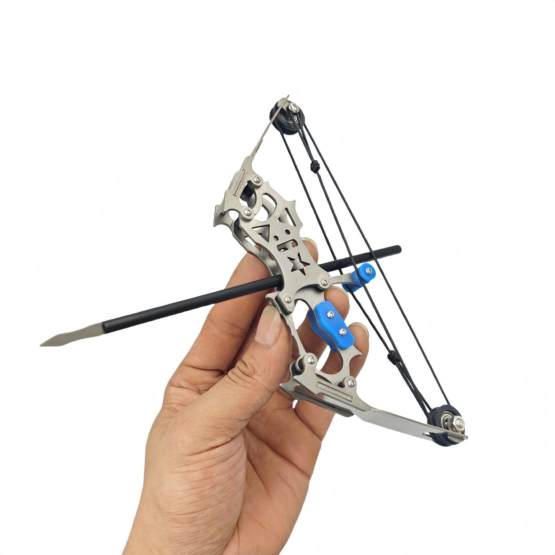 Mini Compound Bow Stainless Steel Includes 4/12 Arrows and Target Paper