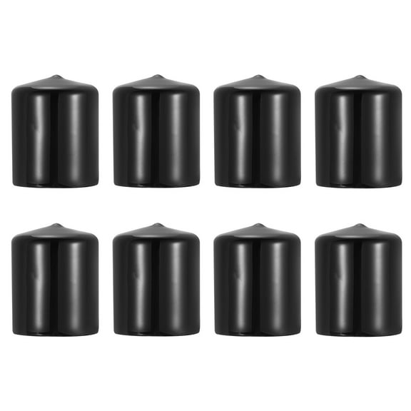 Uxcell Round Rubber End Caps Flexible Rubber Screw Covers for Metal Tube 1-1/2" 8pcs