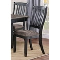 thumbnail image 2 of Modern Set of 4 Dining Chairs Fabric Upholstered Seat Unique Back Side Chairs Kitchen Dining Room Furniture Dark Coffee, 2 of 7