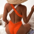 thumbnail image 5 of Sngxgn Bathing Suit for Women Tummy Control High Cut Swimsuit Womens Swim Suit(Orange,L), 5 of 8