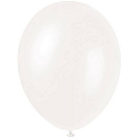 Pearlized Latex Balloons, Iridescent White, 12in, 50ct