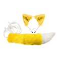 thumbnail image 4 of Orejas de animales y cola larga Juego de orejas y cola de piel sintética para carnaval de juegos de rol Amarillo Yinane Cola, 4 of 8