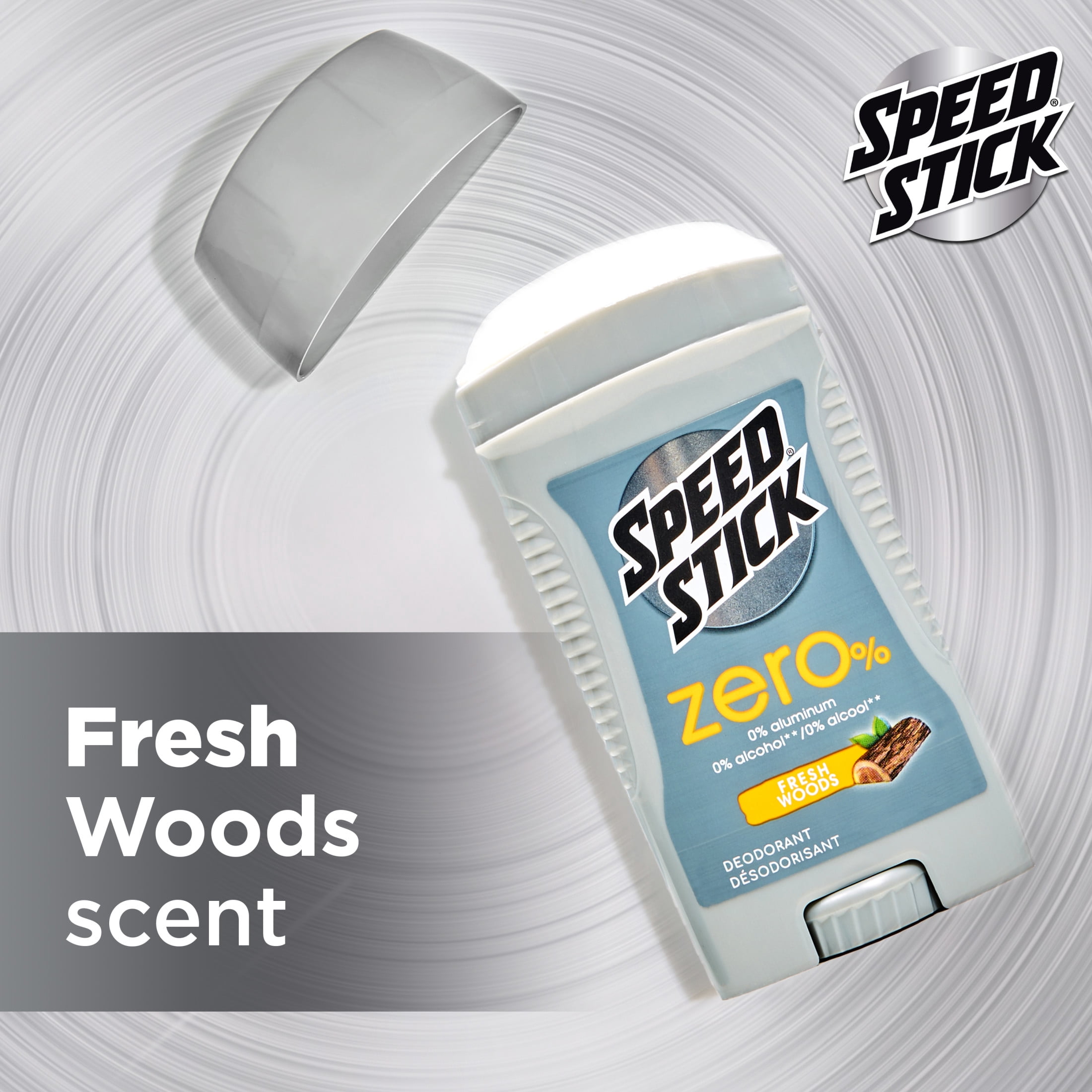 Speed Stick Zero Deodorant for Men, Fresh Woods, 2.7 Oz