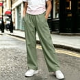 thumbnail image 4 of Wide Leg Sweatpants for Boys with Pockets Elastic Waist Lightweight Comfortable Baggy Open Bottom Casual Pants for School Travel Streetwear Lounge and Everyday Wear, 4 of 7