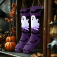 thumbnail image 2 of AWZXDE Halloween Crew Socks Cartoon Bat Print Mid Calf Socks for Adults Great for Fall Holiday Party and Season Daily Wear, 2 of 4