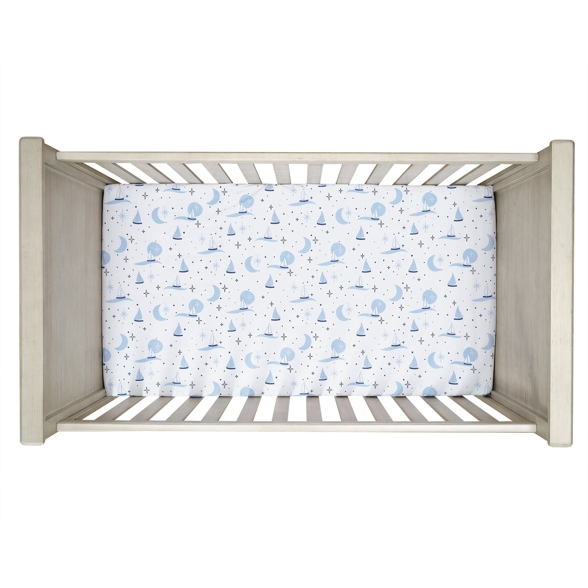 Lambs & Ivy Little Skipper 3-Piece Sailboat Nautical Nursery Crib Bedding Set