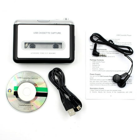 Lecteur de cassette USB Walkman Cassette Musique Audio vers MP3