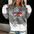 thumbnail image 1 of EGNMCR Chandail de Noël pour Femmes, Hiver, Col Rond, Imprimé de Noël, Manches Longues, Hauts Imprimés, Blouse Régulière, 1 of 5