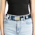 thumbnail image 5 of Nickelodeon Belt, Seatbelt Buckle Belt, Spongebob Patrick Gary the Snail Flowers Black Blue White, 30 to 44 Inches, 5 of 9