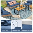 thumbnail image 4 of Outdoor Deep Seat Patio Cushion Set, 24x24x4.3 in, Waterproof Fade-Resistant Patio Furniture Cushions with Backrest, Removable Covers（Navy blue）, 4 of 6
