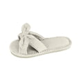 thumbnail image 2 of Norvail Womens Cute Corduroy Bow Detail Open Toe Slide Slippers Cozy Soft Anti Skid Sole Indoor Outdoor Comfortable Spa Birthday Gift Shoes, 2 of 7