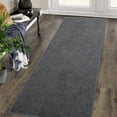 thumbnail image 2 of CAROMIO Area Rug Modern Solid Textured Machine Washable Rug Contemporary Carpet Rug for Living Room Farmhouse Dining Table, 2' x 6' Dark Gray, 2 of 5